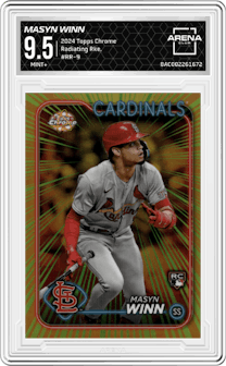 Masyn Winn from the 2024 Topps Chrome set graded by Arena Club and given an overall grade of 9.5.
