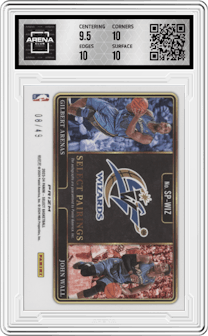 John Wall / Gilbert Arenas from the 2023-24 Panini Select  set graded by Arena Club and given an overall grade of 10.