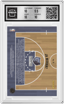 Ja Morant from the 2023-24 Panini Revolution set graded by Arena Club and given an overall grade of 10.