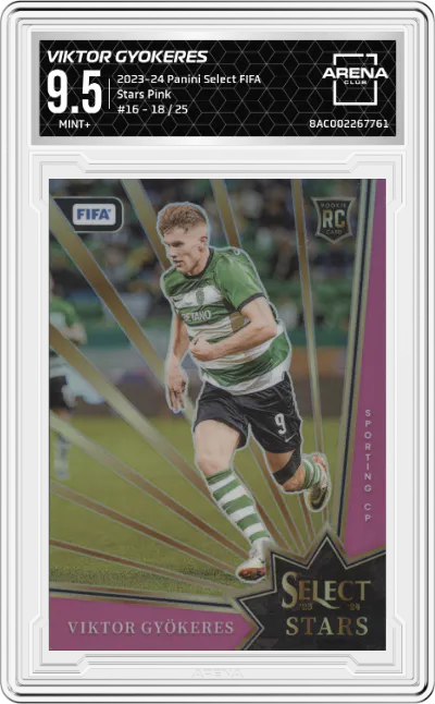 2023 Panini Select FIFA Stars Viktor Gyokeres Pink #16 ARENA CLUB 9.5