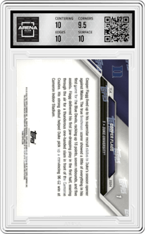 Cooper Flagg from the 2024-25 Bowman U Now set graded by Arena Club and given an overall grade of 10.