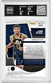 Jared Butler from the 2021-22 Panini Revolution  set featuring a Galactic parallel graded by Arena Club and given an overall grade of 8.5.