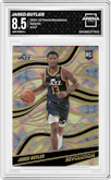 Jared Butler from the 2021-22 Panini Revolution  set featuring a Galactic parallel graded by Arena Club and given an overall grade of 8.5.