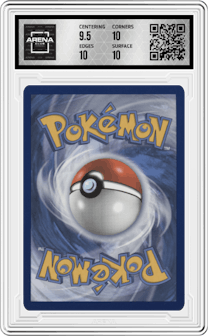Blaziken VMAX from the 2021 Pokemon SWSH set graded by Arena Club and given an overall grade of 10.