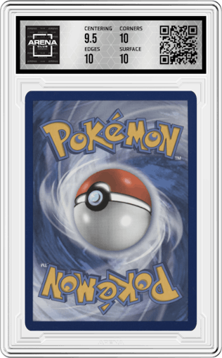 Blaziken VMAX from the 2021 Pokemon SWSH set graded by Arena Club and given an overall grade of 10.