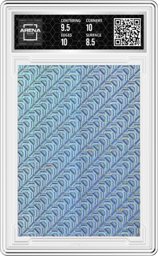 Caleb Williams/Travis Dye from the 2022 Pro Set Metal set featuring a Pre-Production Proof parallel graded by Arena Club and given an overall grade of 9.