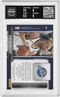 Carlos Boozer  from the 2009-10 Panini Limited  set graded by Arena Club and given an overall grade of 8.