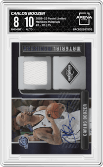 Carlos Boozer  from the 2009-10 Panini Limited  set graded by Arena Club and given an overall grade of 8.