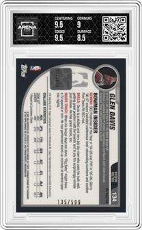 Glen Davis from the 2007-08 Bowman set graded by Arena Club and given an overall grade of 9.