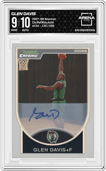 Glen Davis from the 2007-08 Bowman set graded by Arena Club and given an overall grade of 9.