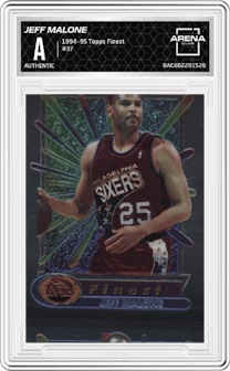Jeff Malone from the 1994-95 Topps Finest  set graded by Arena Club and given an overall grade of 0.