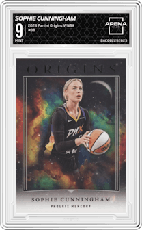 Sophie Cunningham from the 2024 Panini Origins WNBA set graded by Arena Club and given an overall grade of 9.