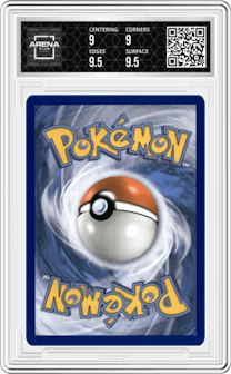 Greninja & Zoroark Gx from the 2019 Pokemon S&M  set graded by Arena Club and given an overall grade of 9.5.
