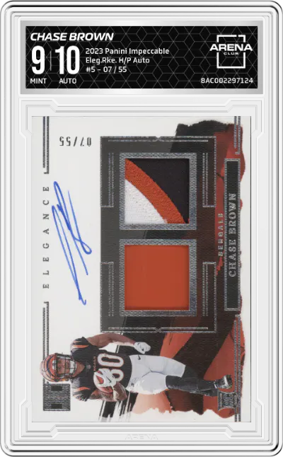 2023 Panini Impeccable Eleg.Rke. H/P Auto Chase Brown #5 ARENA CLUB 9
