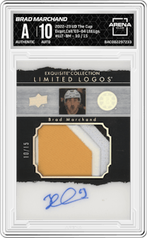 Brad Marchand from the 2022-23 Upper Deck The Cup set graded by Arena Club and given an overall grade of 0.