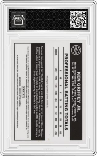 Ken Griffey Jr. from the 2018 Panini Donruss Optic set graded by Arena Club.