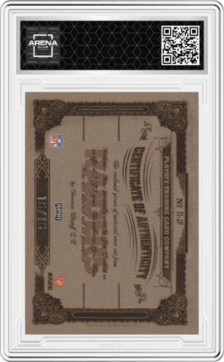 Jim Plunkett from the 2006 Playoff National Treasures set graded by Arena Club.