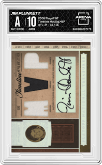Jim Plunkett from the 2006 Playoff National Treasures set graded by Arena Club.