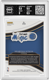 Shaquille O'Neal from the 2017-18 Panini Select set featuring a Zebra parallel graded by Arena Club and given an overall grade of 9.