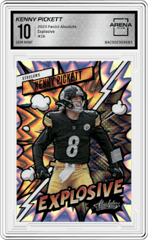 Kenny Pickett from the 2023 Panini Absolute set graded by Arena Club and given an overall grade of 10.