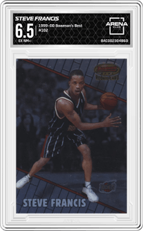 Steve Francis from the 1999-00 Bowman's Best set graded by Arena Club and given an overall grade of 6.5.