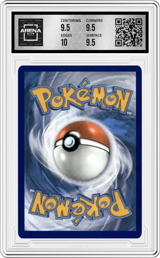 Sinistcha ex from the 2024 Pokemon SV set graded by Arena Club and given an overall grade of 10.