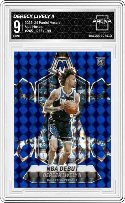 2023 Panini Mosaic Dereck Lively II Blue Mosaic #265 ARENA CLUB 9