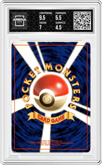 Erika's Vileplume  from the 1998 Pokemon JPN set graded by Arena Club and given an overall grade of 5.