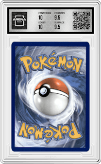Deoxys VSTAR from the 2023 Pokemon SWSH set graded by Arena Club and given an overall grade of 10.