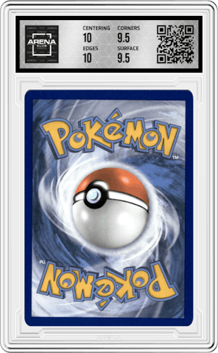 Deoxys VSTAR from the 2023 Pokemon SWSH set graded by Arena Club and given an overall grade of 10.