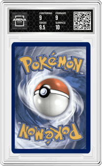 Dragonite EX from the 2023 Pokemon SV set graded by Arena Club and given an overall grade of 9.5.
