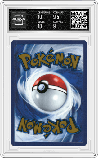 Mew ex from the 2023 Pokemon SV set featuring a Ultra-Premium Collection parallel graded by Arena Club and given an overall grade of 9.5.