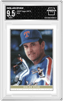 Nolan Ryan from the 2020 Topps Game Within the Game  set graded by Arena Club and given an overall grade of 9.5.
