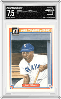 Josh Gibson from the 1983 Donruss Hall Of Fame Heroes set graded by Arena Club and given an overall grade of 7.5.
