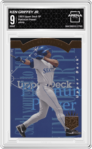 Ken Griffey Jr. from the 1993 Upper Deck SP set graded by Arena Club and given an overall grade of 9.
