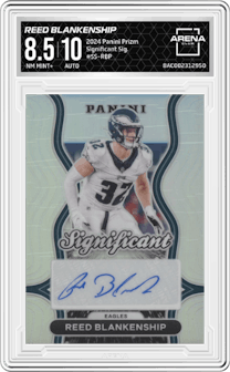 Reed Blankenship from the 2024 Panini Prizm set graded by Arena Club and given an overall grade of 8.5.