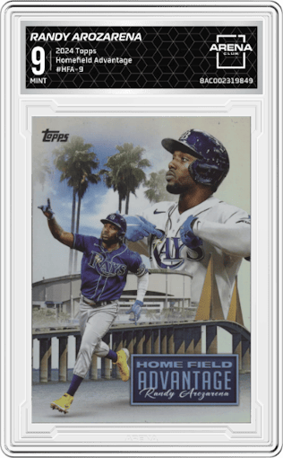 Randy Arozarena from the 2024 Topps  set graded by Arena Club and given an overall grade of 9.