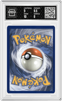 M Pidgeot EX from the 2016 Pokemon XY set graded by Arena Club and given an overall grade of 8.5.