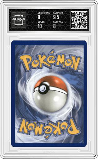 M Pidgeot EX from the 2016 Pokemon XY set graded by Arena Club and given an overall grade of 8.5.