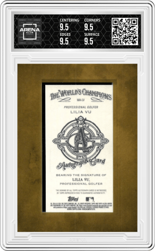 Lilia Vu from the 2024 Topps Allen & Ginter set graded by Arena Club and given an overall grade of 9.5.