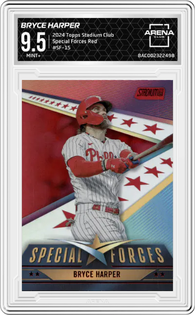 2024 Topps Stadium Club Special Forces Bryce Harper Red #SF-15 ARENA CLUB 9.5