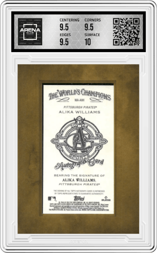 Alika Williams  from the 2024 Topps Allen & Ginter set graded by Arena Club and given an overall grade of 10.