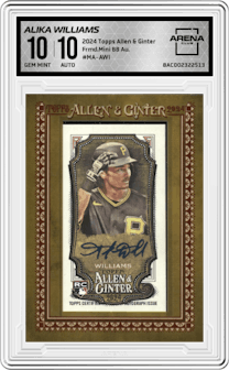 Alika Williams  from the 2024 Topps Allen & Ginter set graded by Arena Club and given an overall grade of 10.
