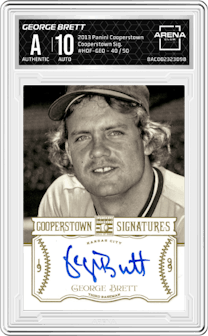 George Brett from the 2013 Panini Cooperstown set graded by Arena Club.