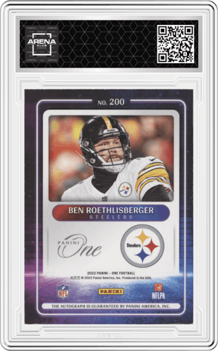 Ben Roethlisberger  from the 2023 Panini One set graded by Arena Club.