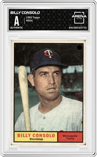 Billy Consolo from the 1961 Topps set graded by Arena Club.