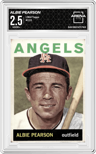 Albie Pearson from the 1964 Topps set graded by Arena Club and given an overall grade of 2.5.