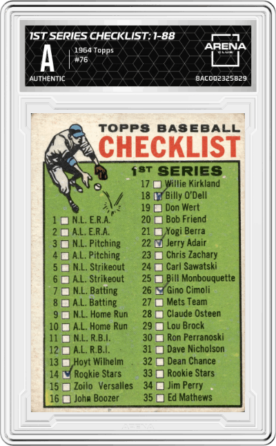 1st Series Checklist: 1-88