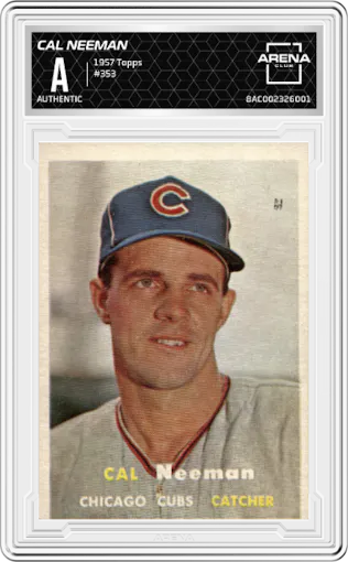 Cal Neeman from the 1957 Topps set graded by Arena Club.