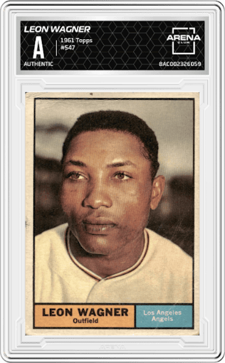 Leon Wagner from the 1961 Topps set graded by Arena Club.